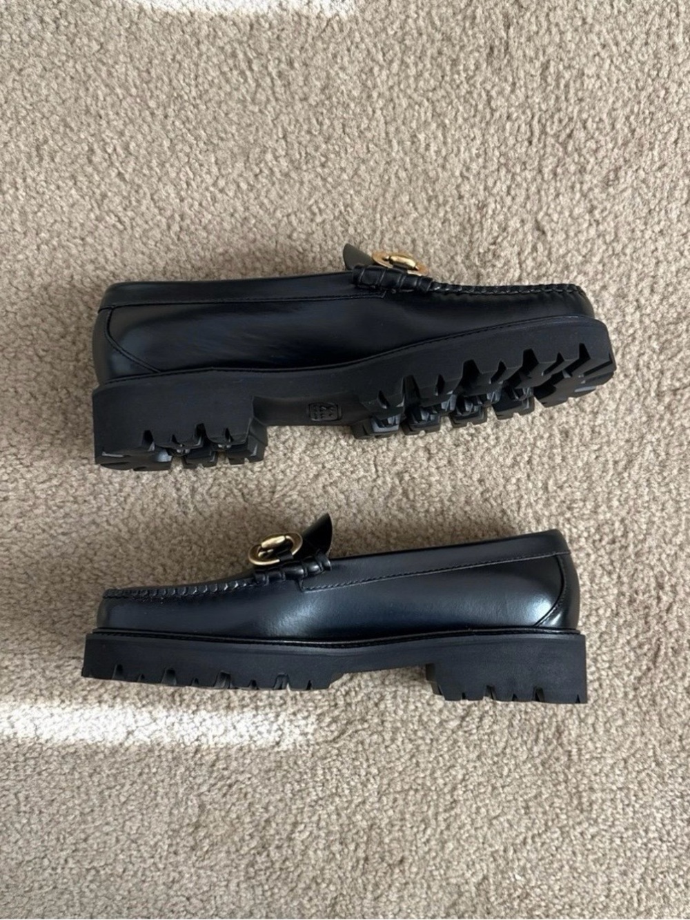 G.H. Bass & Co. Black Leather Horsebit Loafers - Picture 3 of 5